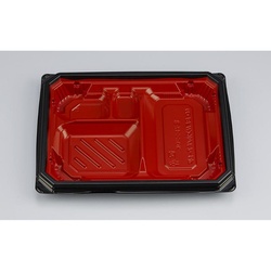 シーピー化成 弁当容器 BFNアルバ7-1平 本漆RB 本体