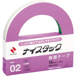 しっかり貼れてはがしやすい　幅１５ｍｍ×１０巻入