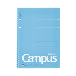 キャンパスソフトリングドット罫４０枚Ｂ５　青　５冊