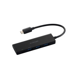 ＵＳＢ　Ｔｙｐｅ−Ｃ　ハブ　薄型　ブラック
