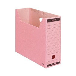 ファイルボックス　Ｂタイプフタ付　Ａ４横　ピンク