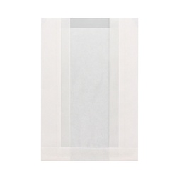 【廃番商品】HEIKO NF(ノンフッ素)窓付耐油ガゼットパック 大 白無地 100枚/袋