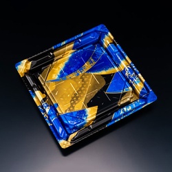 リスパック 寿司容器 バイオPS 美枠寿司 3-3B せんれい青 本体