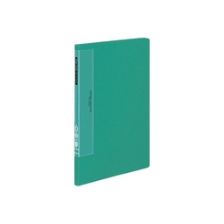 クリヤーブックウェーブカット　固定式Ａ４縦２０Ｐ緑