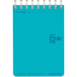 ソフトリングメモドット入Ｂ罫Ａ７　８０枚　空１０冊