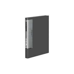 クリヤーブックウェーブカットＢ５縦４０Ｐ濃灰