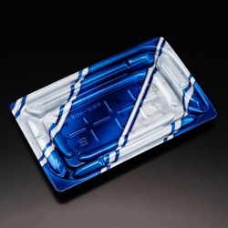 リスパック 弁当容器 バイオデリカ優枠18-11B 本体 K-ルネ青