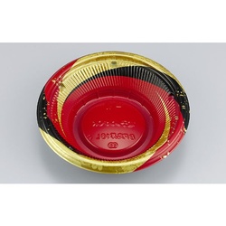 シーピー化成 どんぶり容器 BF丸丼18L 月丸赤 本体