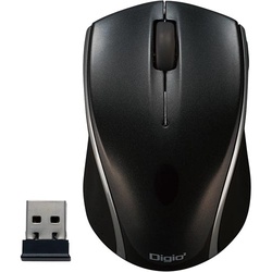 【廃番商品】軽量小型　無線３ボタンマウス　ブラック