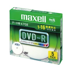 ＤＶＤ−Ｒデータ用　１６倍速　ＩＪ対応　５枚Ｐ
