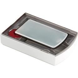 朱肉＋印マット付き印鑑ケース　シクオス　デュオ　白