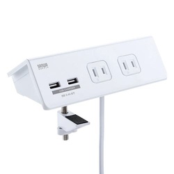 ＯＡタップ　ＵＳＢ充電ポート付き　クランプ固定式