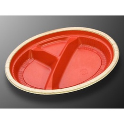 中央化学 弁当容器 CT WF-小判 23A-32 赤木目BKL 本体