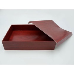 【廃番商品】パックスタイル 重箱 朱漆 貼箱 2合