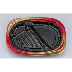 シーピー化成 弁当容器 CBFまろん7-3 ゴルトBR 本体