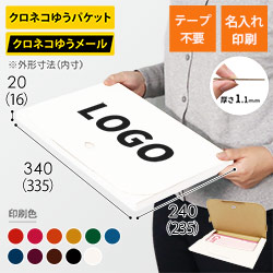 【名入れ印刷】厚さ2cm・テープレスケース（白・A4サイズ、クロネコゆうメール最大・ゆうパケット）
