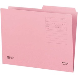 １／２カットフォルダー（カラー）右山ピンク　１０枚