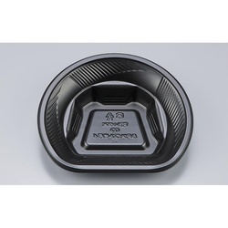 シーピー化成 どんぶり容器 BFツイスト半月4 黒 本体