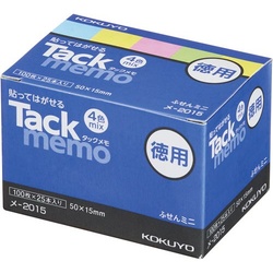 タックメモ徳用　５０×１５　４色×２５冊