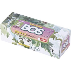 驚異の防臭袋ＢＯＳ箱型ＳＳサイズ白１箱（２００枚）