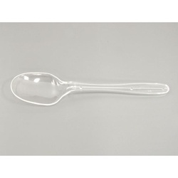 ホウケン産業 使い捨てスプーン カラースプーン160mm 透明 バラ