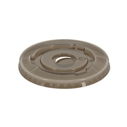 【廃番商品】HEIKO 透明カップ A-PET 平蓋 口径92mm用 C穴付き Nブラック 50個/袋