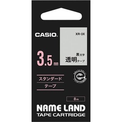 ネームランド　透明テープ　３．５ｍｍ　黒文字