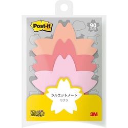ポストイット　シルエットノート　強粘着　サクラ