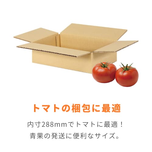 トマト1~2kg用】宅配60サイズ・ダンボール箱（288×197×75mm