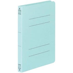 フラットファイルＶ樹脂とじ具　Ｂ６縦　青　１０冊