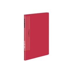 クリヤーブックウェーブカット　固定式Ａ４縦２０Ｐ赤