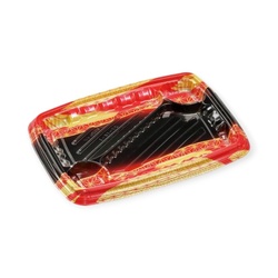 弁当容器 MSDレイア27-19-1 麻おり赤 エフピコ