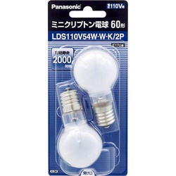 ミニクリプトン電球　６０Ｗ形　ホワイト　２個入×５