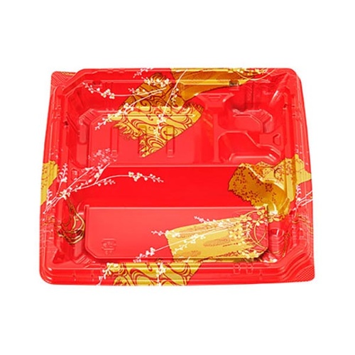 弁当容器 カチ楽19-19-1 ひより赤 本体 エフピコチューパ