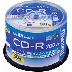 ＣＤ−Ｒデータ用　４８倍速　ＩＪ対応　５０枚ＳＰ