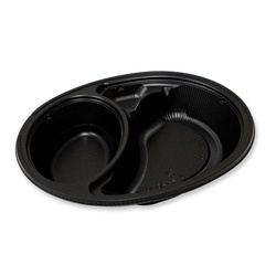 カレー容器 Dジャーニー 24-20浅P本体黒 デンカポリマー