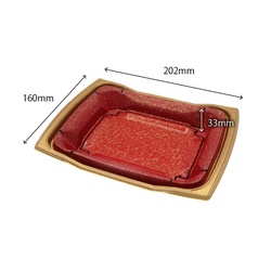 どんぶり容器 バイオ 勝盛重 20-16BA みめよし朱 リスパック