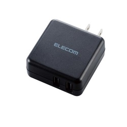 ＡＣ充電器　３．６Ａ　Ａ２ポート　黒
