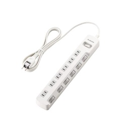 省エネタップ　一括＆個別スイッチ　６個口　２ｍ