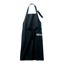 胸当てエプロン BW5502-18_F エプロン 兼用 ブラック/グレー フリーサイズ 住商モンブラン