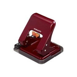 ２穴パンチ　ラクアケ　２５枚穿孔　レッド