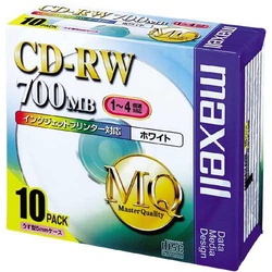 ＣＤ−ＲＷデータ用　４倍速　ＩＪ対応　１０枚Ｐ