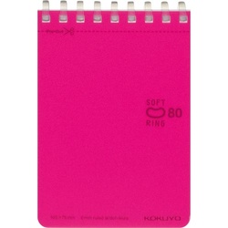 ソフトリングメモドット入Ｂ罫Ａ７　８０枚　桃１０冊