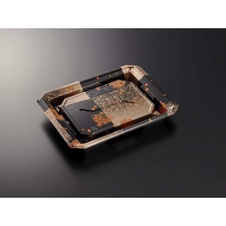 中央化学 寿司容器 HS澄板18-14 箔絵BK-BK 本体