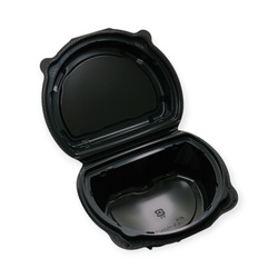 弁当容器 TA半月-150A(75) 黒 アクタ