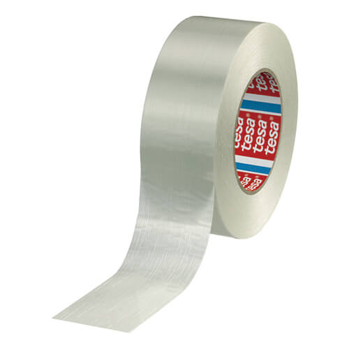 【廃番商品】結束テープ25mm×50m　白　【ｔｅｓａ フィラメントテープ 白 ２５ｍｍｘ５０ｍ】