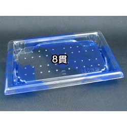 【廃番商品】リスパック 寿司容器 A-PET 板前08B はやて青 本体