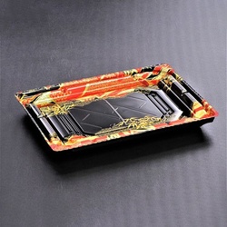 リスパック 刺身容器 バイオPS 美枠 20-15B はれひ赤 本体