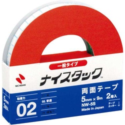 ナイスタック紙両面テープ　５ｍｍ×９ｍ　２巻×１０