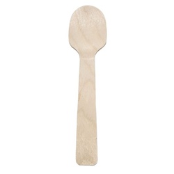 使い捨てスプーン 木製丸スプーン 小 100本 神堂